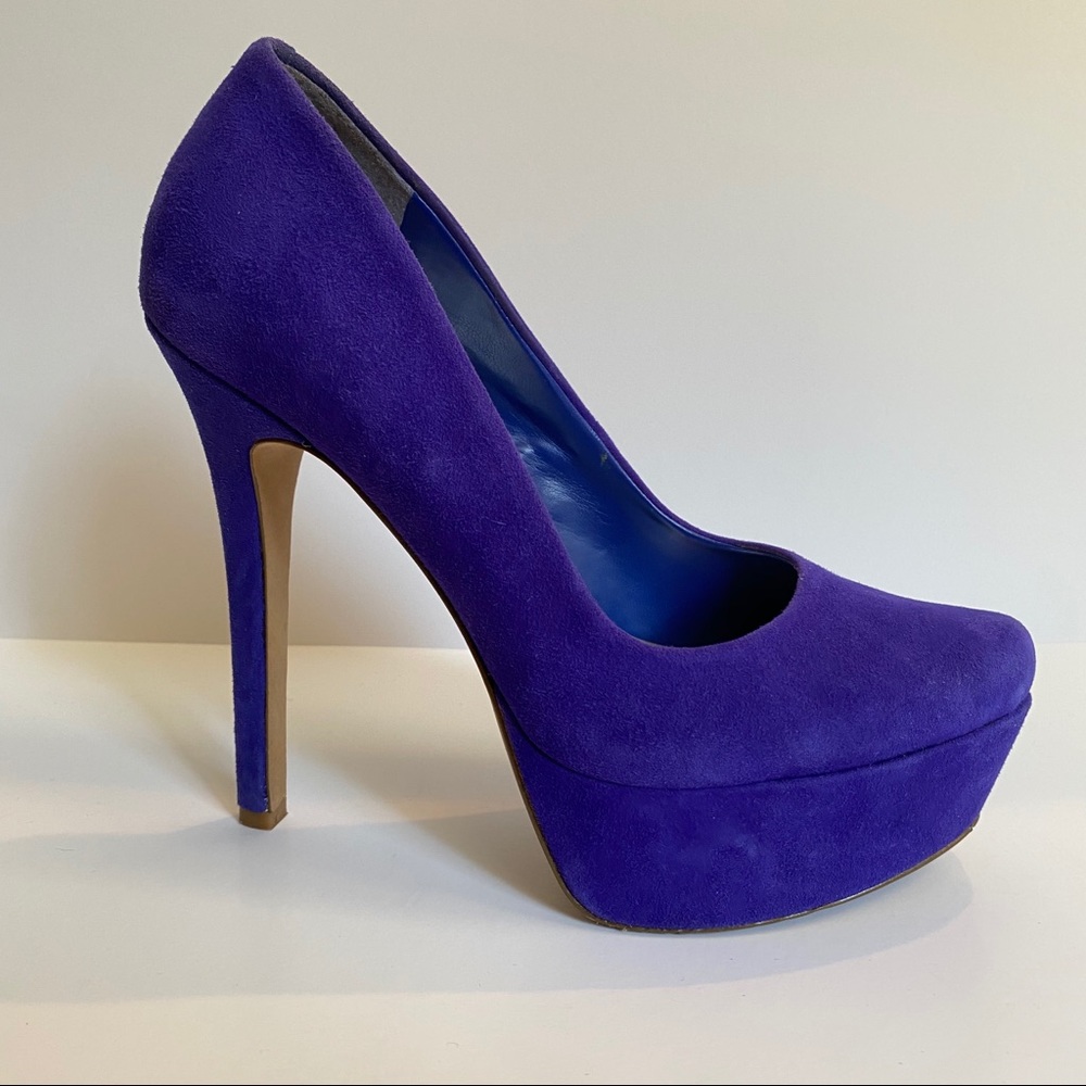Jessica Simpson Purple Suede Platform Heels